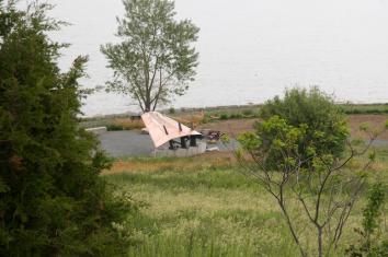 Spectacle Island Shade Shelter and Benches, by David Phillips and Charles Jones